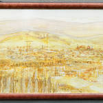 florence landscape, painting on wood